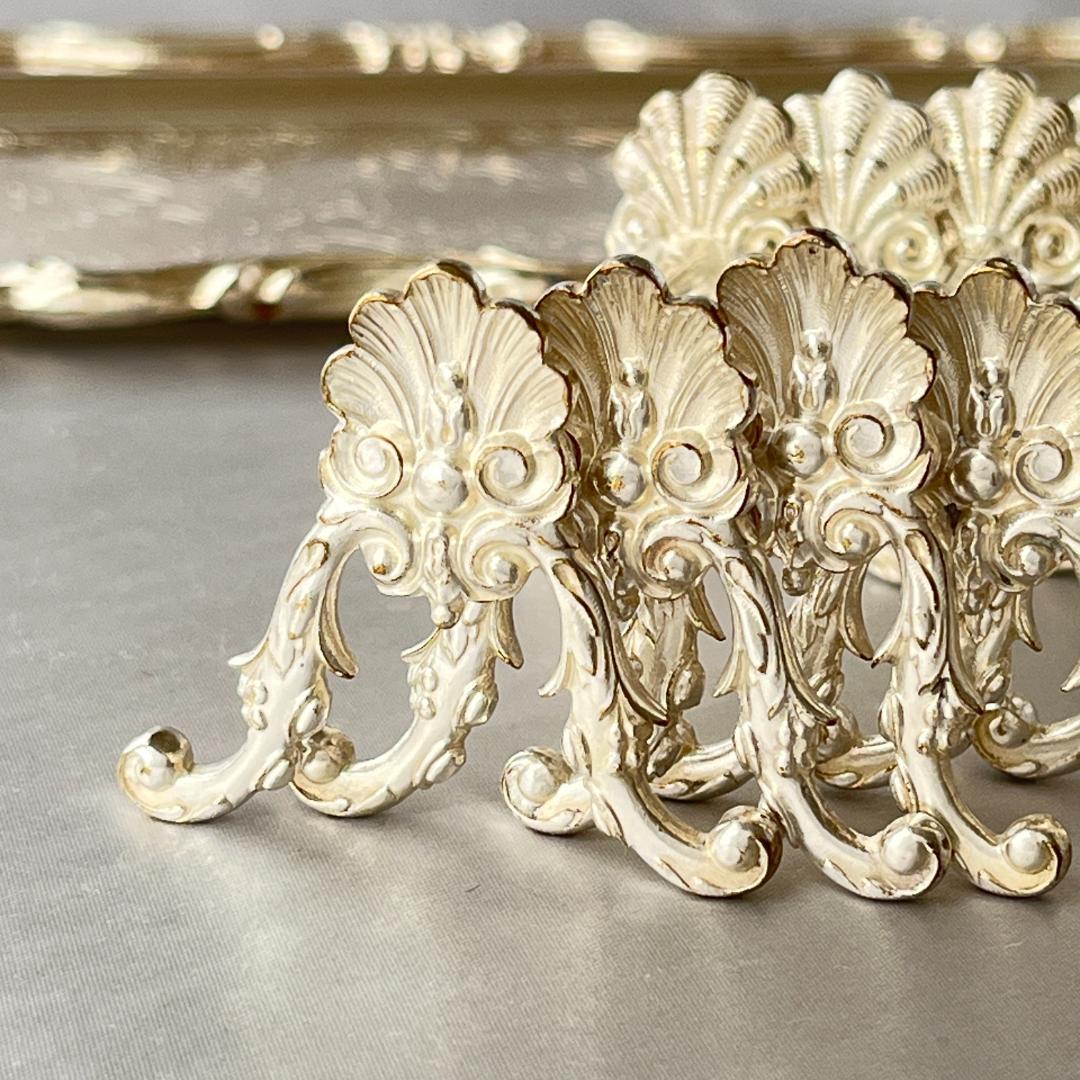 【仏蘭西】 シェルのナイフレスト / カトラリーレスト 6個【シルバープレート】