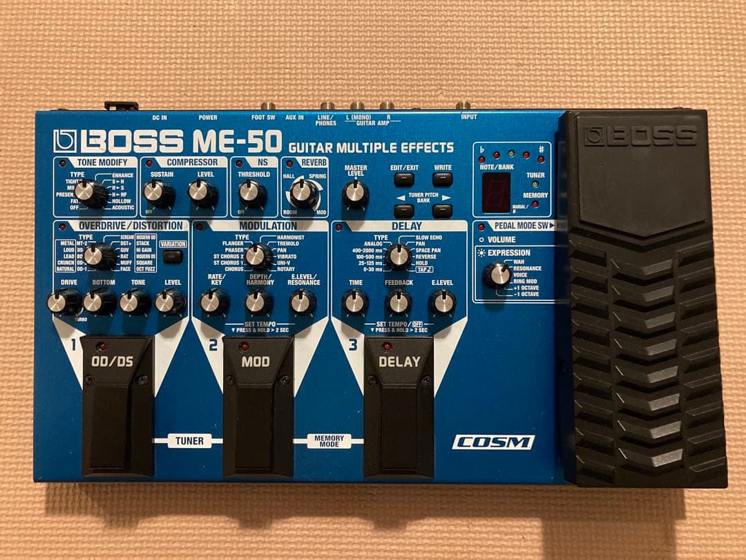 BOSS ME-50 マルチエフェクター(本体のみ。オプションでアダプタ同梱可)