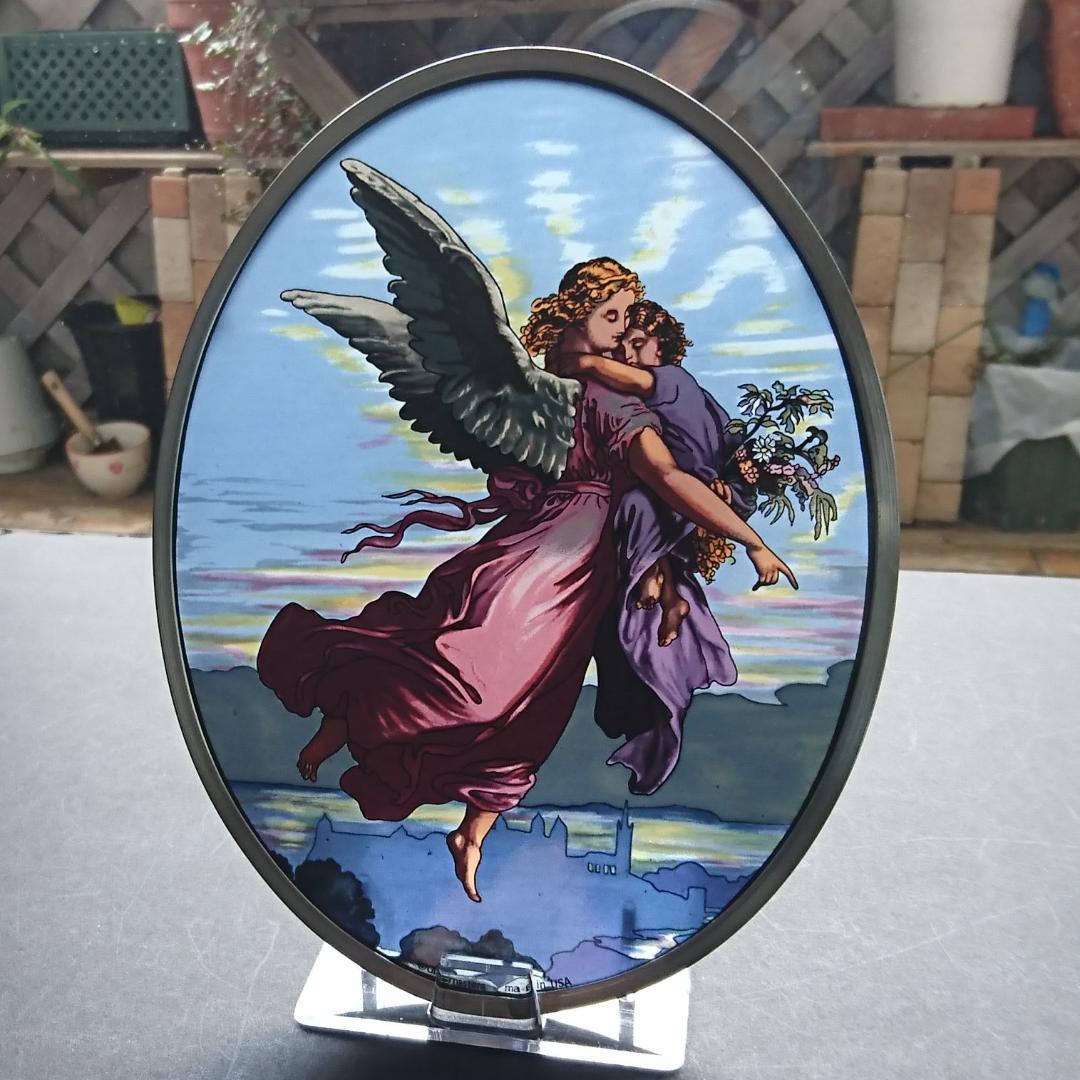 大判カウルバッハ ステンドグラス ガーディアンエンジェル守護天使グラスマスターズ