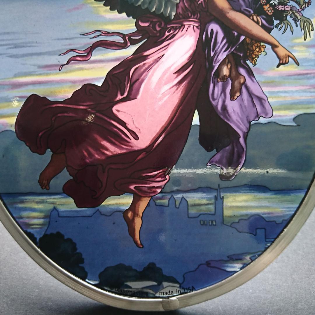 大判カウルバッハ ステンドグラス ガーディアンエンジェル守護天使