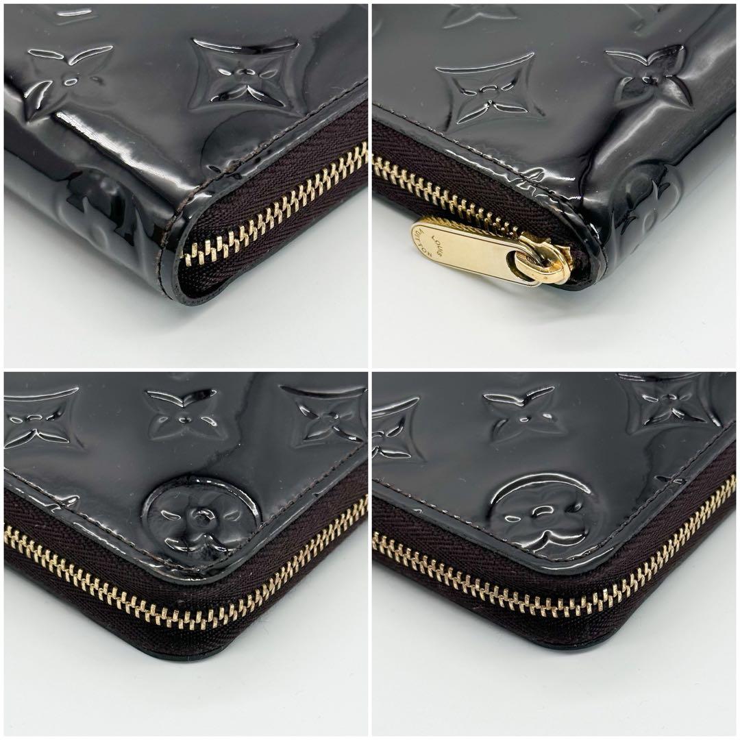 【未使用級】ルイヴィトン ジッピーパース アマラント ヴェルニ モノグラム