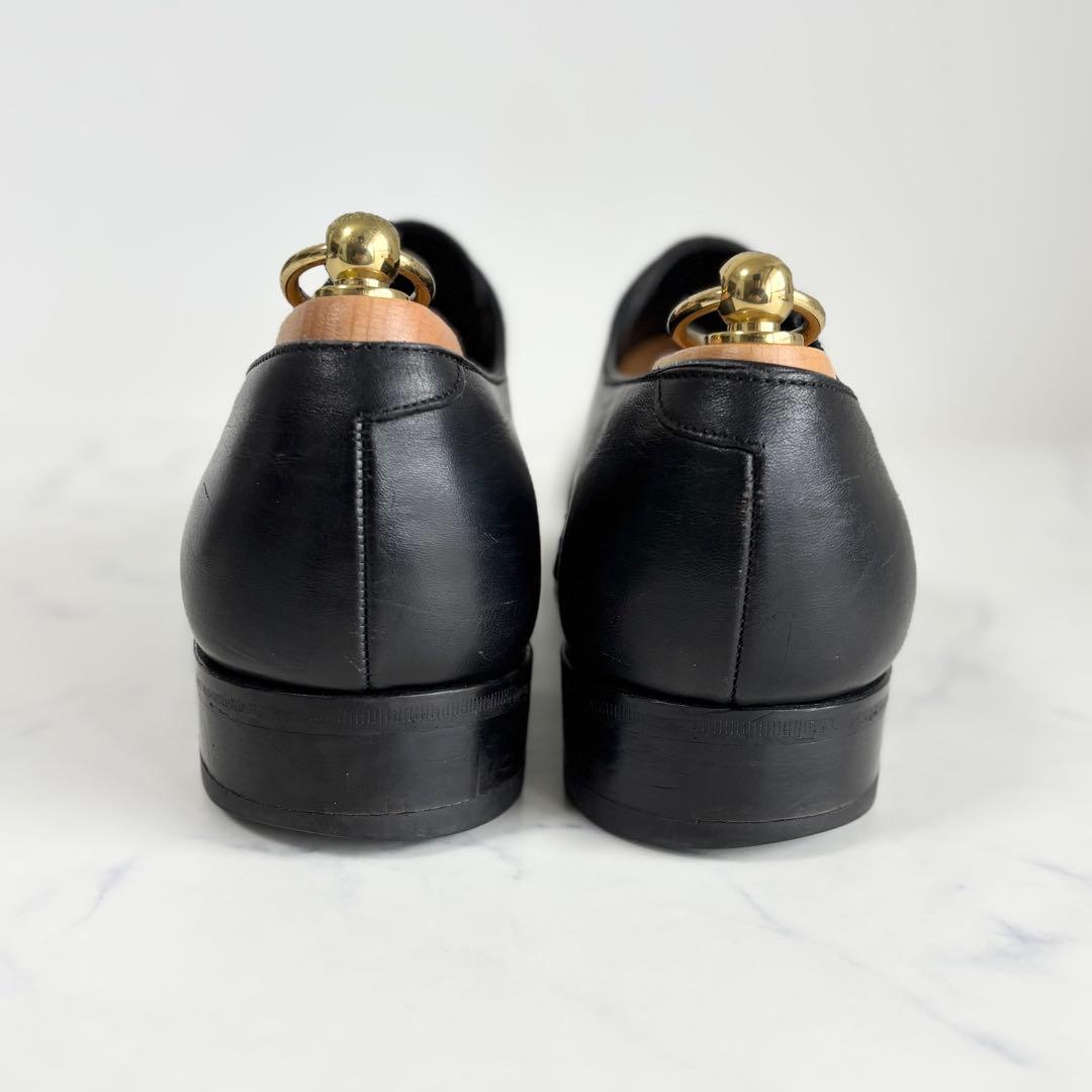 浅草靴誂 7 25.0 ホールカット ドレスシューズ 革靴 日本製 ブラック