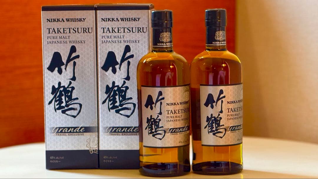 NIKKA TAKETSURU免税店限定 竹鶴 2本セット 空港免税店向け商品『竹鶴ピュアモルト グランデ』発売