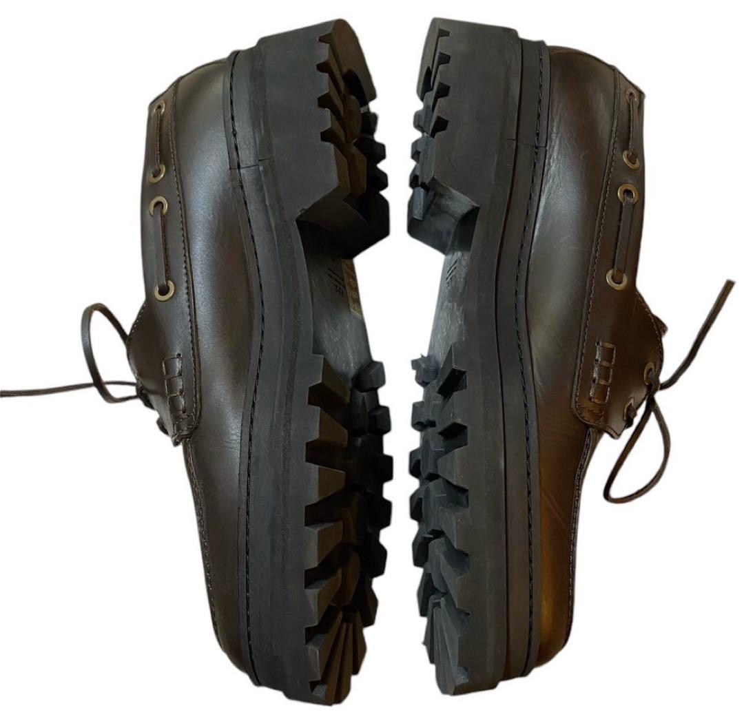 美品　箱付き　APC アーペーセー　デッキ　モカシン　シューズ　レザー　ブラウン