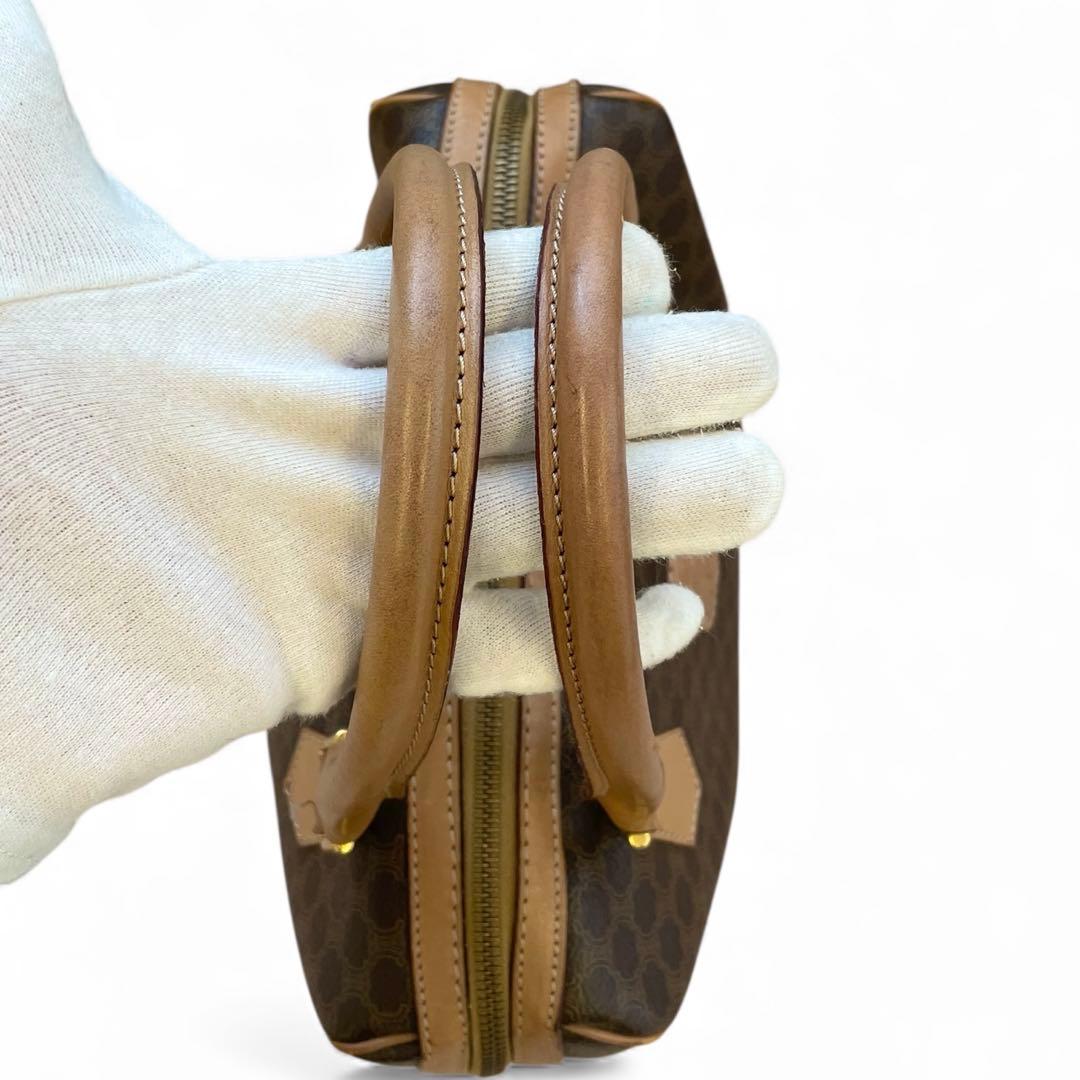 【最終価格‼️】セリーヌ ミニボストン ハンドバッグ 2way マカダム ブラウン