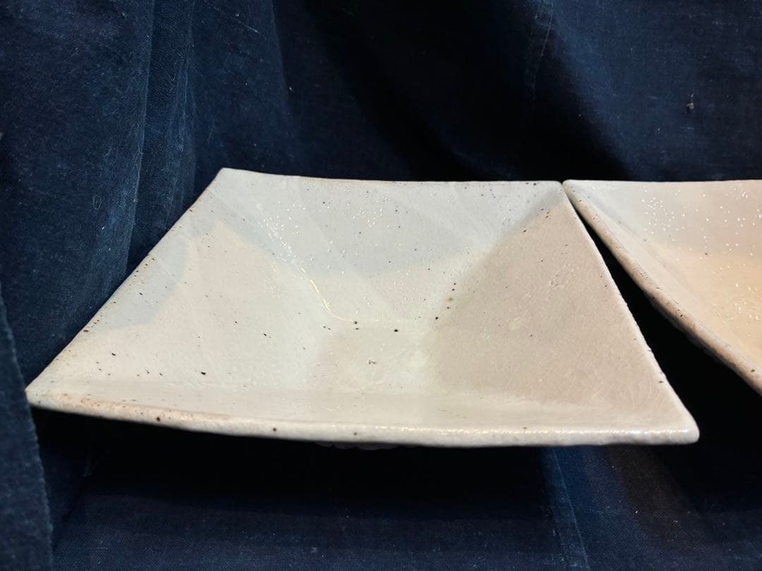 岩谷窯 山本教行 民藝 地釉角皿2枚 傷無し 20