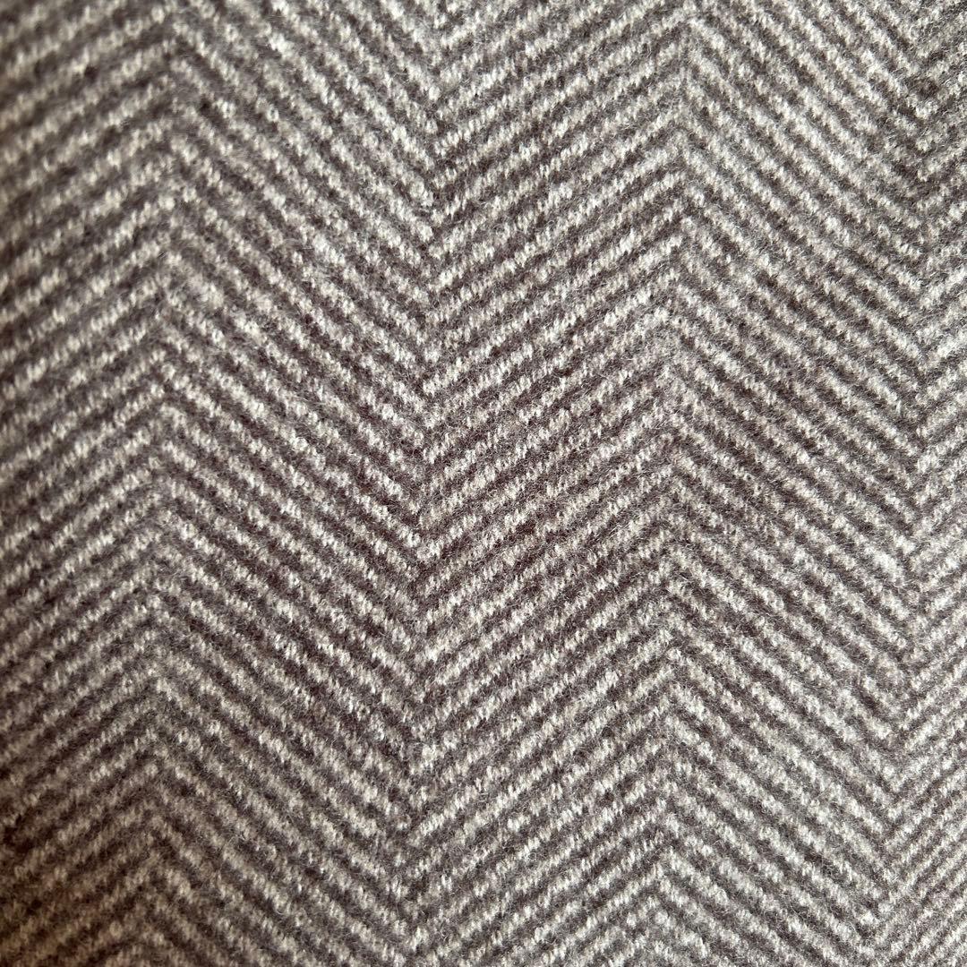 GLOBAL WORK 軽やかストレッチ2WAYコート ヘリンボーン ブラウン