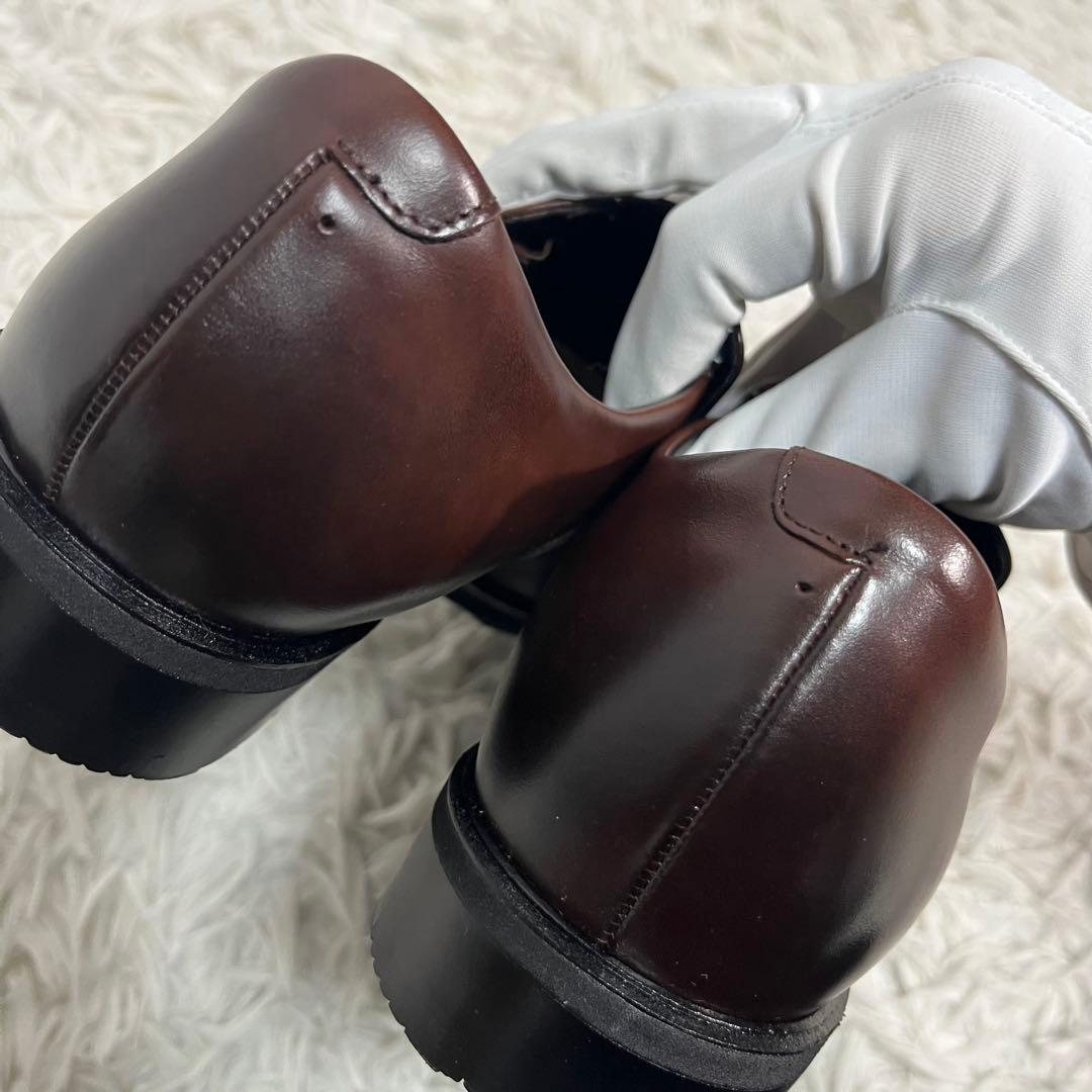 【未使用品】アシックス　ランウォーク　ブラウンレザー スリッポン 25cm