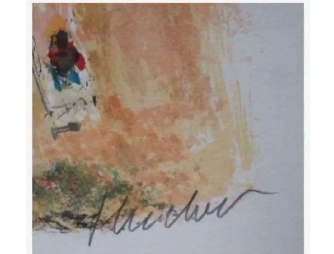 ユルバン　ユシェ　オリジナルリトグラフ　額装　ムーラン　ルージュ