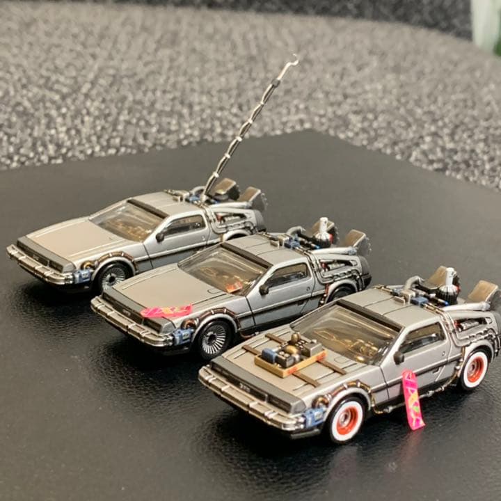キャラウィール 1/64デロリアンⅠ〜Ⅲ カスタム品 バックトゥーザ