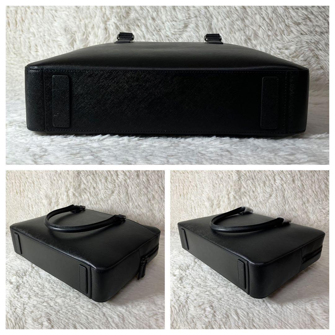 ほぼ未使用 サヴィルロー ビジネスバッグ インナーバッグ レザー 本革 ブラック