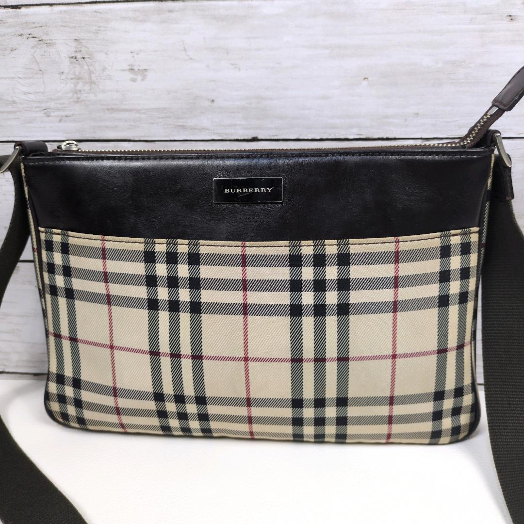 バーバリー ノバチェック ショルダーバッグ ハンドバッグ ブラウン 2way