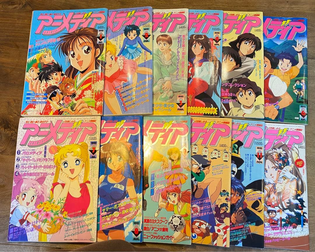 アニメディア 1993年 12冊セット