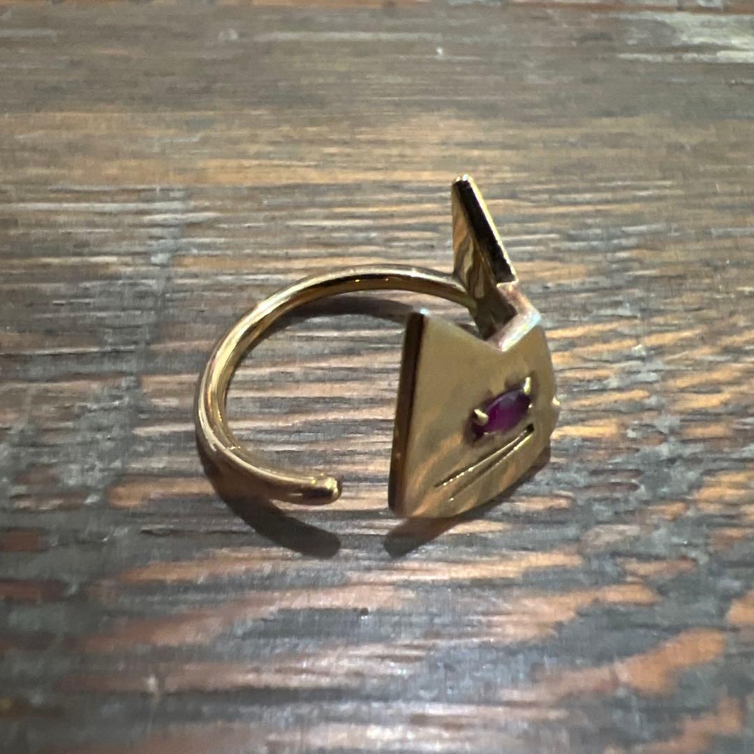 ete ネコチャンリング silver925 ゴールド