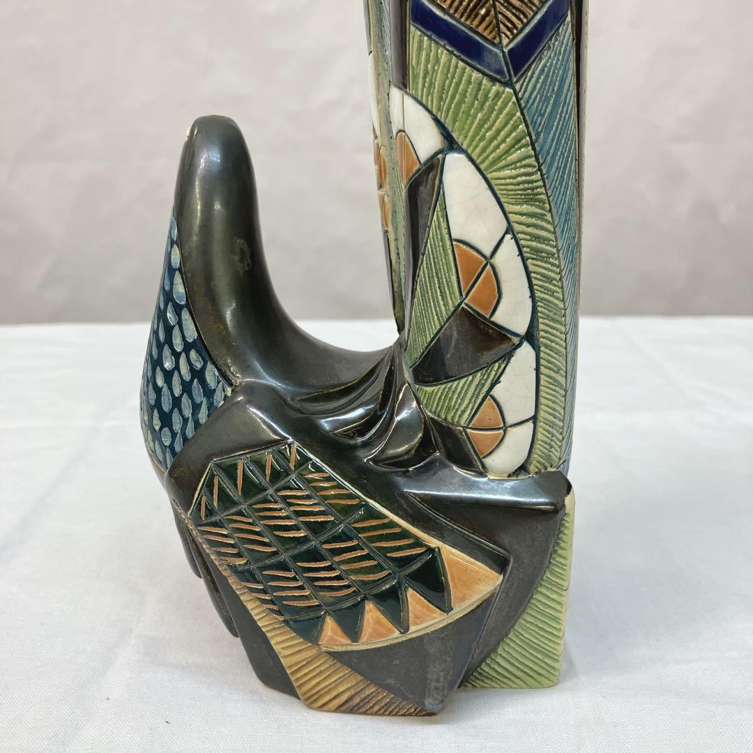 アーテサニアリンコナダ 孔雀 クジャク 装飾花瓶 オブジェ 置物