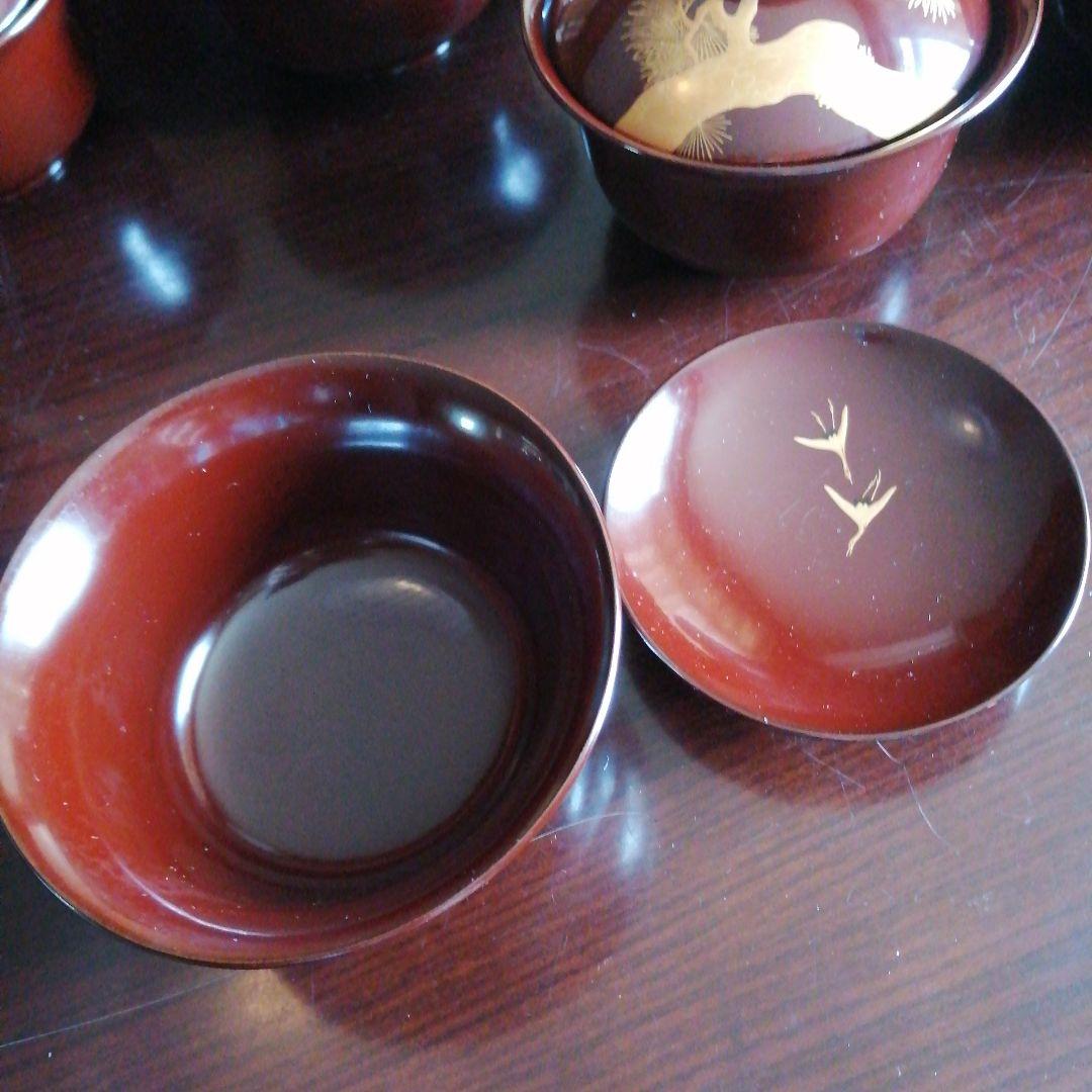 輪島塗 金蒔絵松木画吸物椀 20客 11cm 大正期