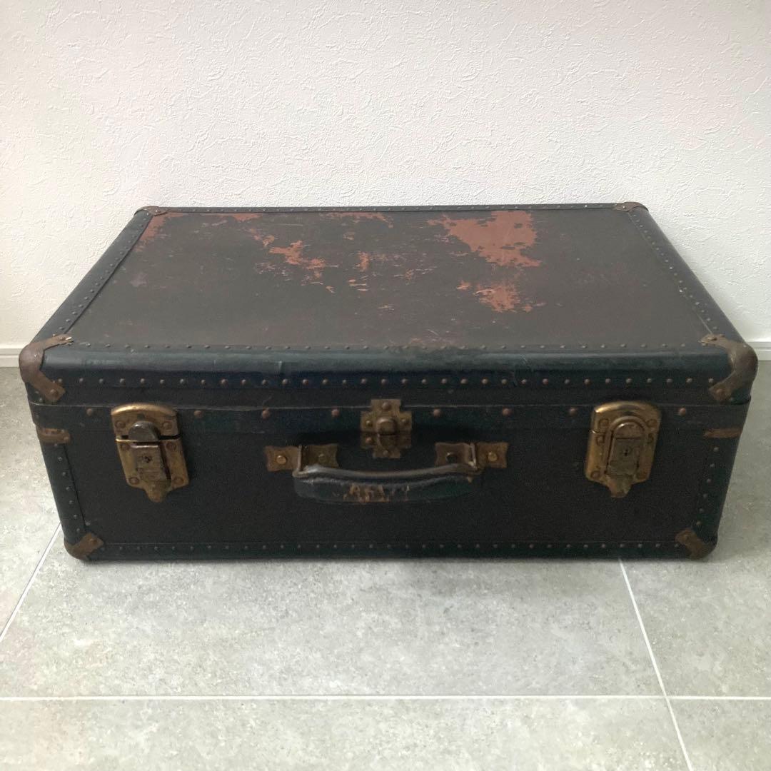 特大 ヴィンテージ トランクケース トランクバッグ 67cm×43cm 古道具⑦ アンティーク トランクケース wa-trk-745 – レンタルアンティーク家具