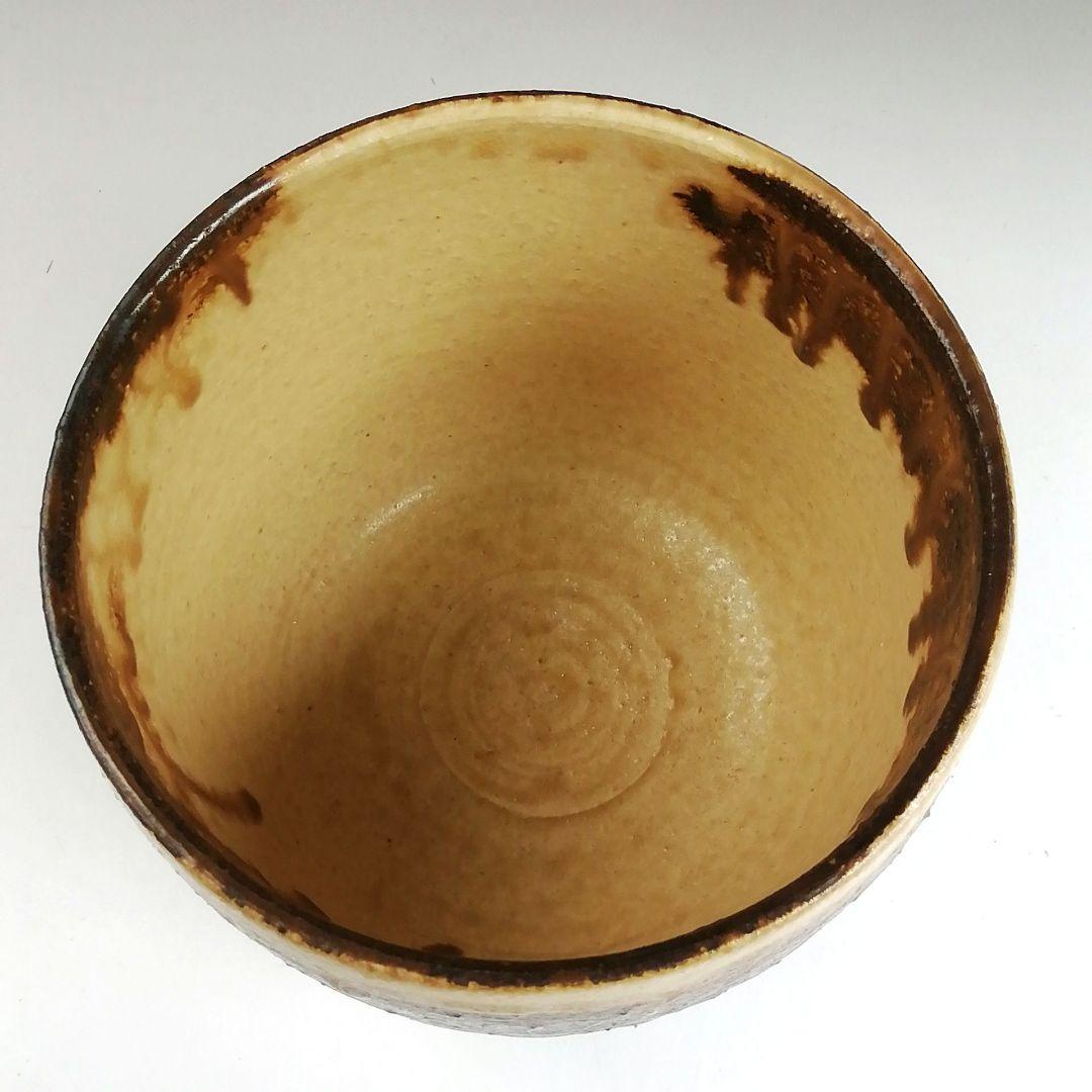 S911 茶碗 『鉄刷毛目 筒茶碗』『叶光夫 造』 共箱 抹茶碗 茶道具