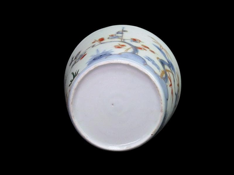 古伊万里　染錦　松竹梅の図　蕎麦猪口　 575AS-CUl