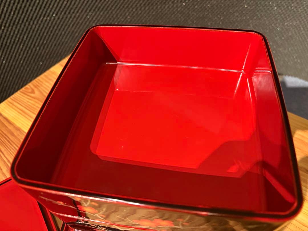 京漆器 蒔絵三段重（茶事用重箱）「蒔絵梅花 重箱」未使用 2026年最新