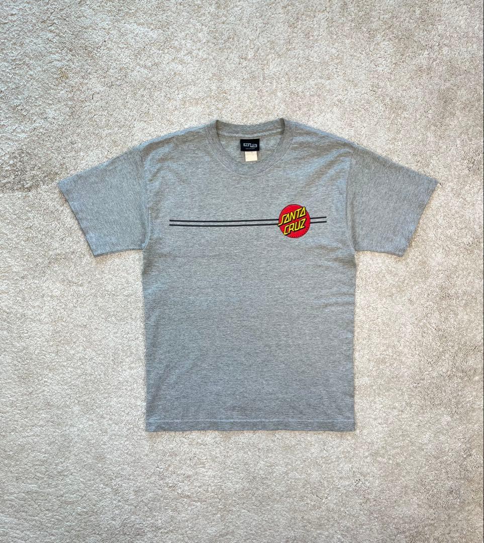 00s Santa Cruzグ Tシャツ ドットロゴ M グレー NHS