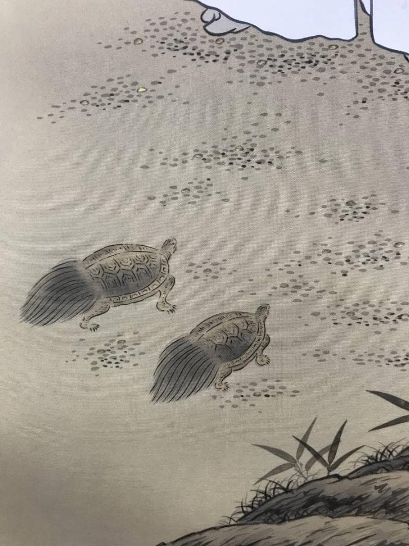 【真作】市川匤良/高砂図/鑑定書付き/掛軸/名家伝来/AB-950