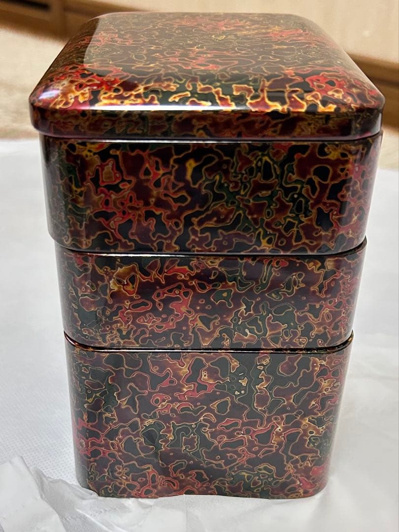 【津軽塗り　七々子塗り　漆器】重箱☀︎弁当☀︎菓子入れ☀︎お盆等10点セット