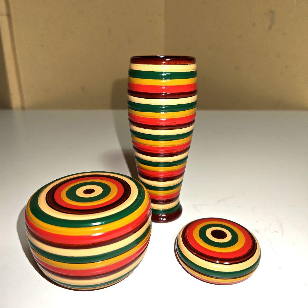 茶道具 麻の葉模様新一閑茶箱