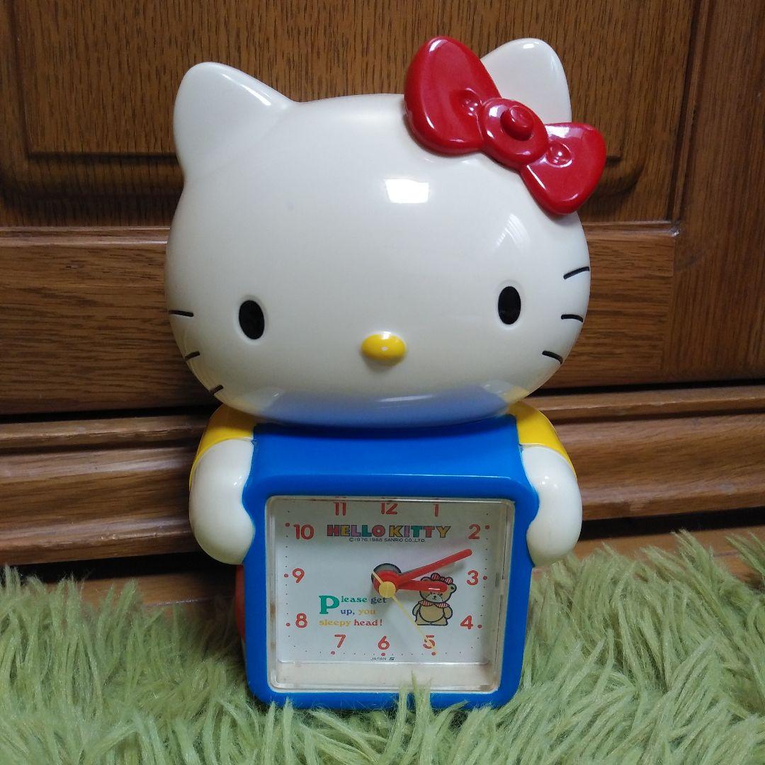 ハローキティ 目覚まし時計 サンリオ 当時物 レトロ 置時計 キティ