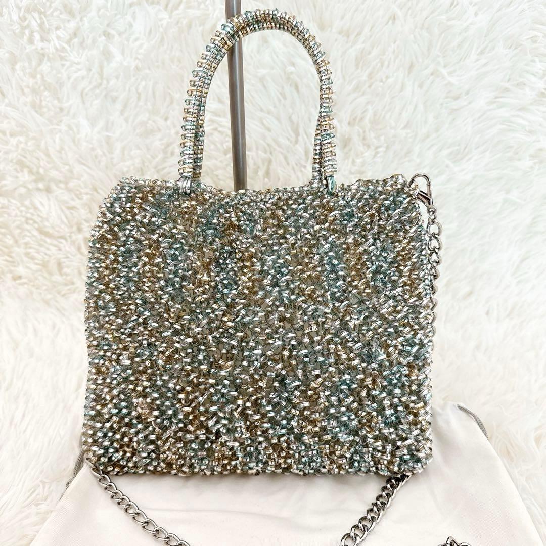 極美品　アンテプリマ　ワイヤーバッグ　ショルダーバッグ　3way チャーム付き