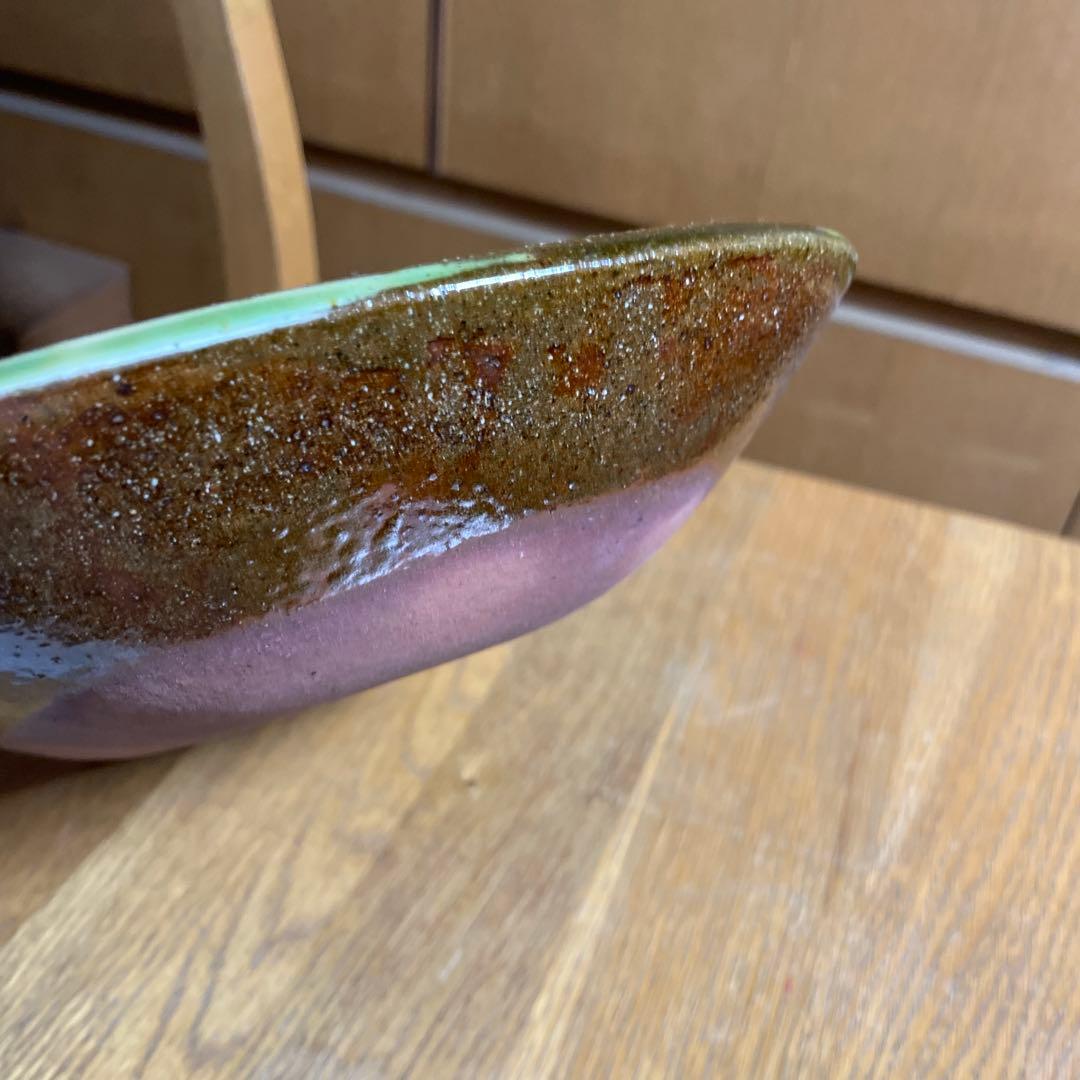 布志名焼　スリップウェア　長皿　箱なし