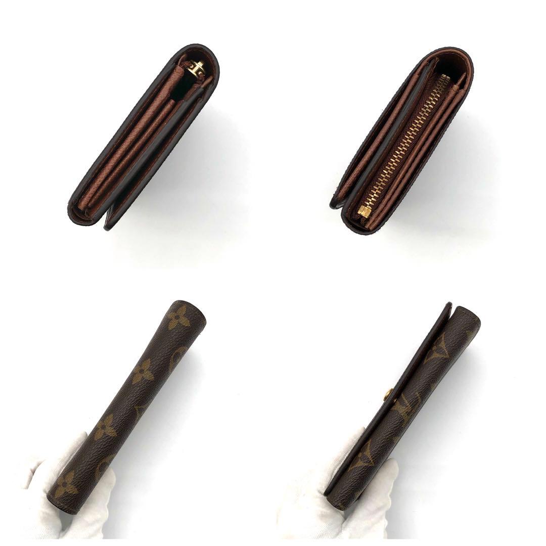 ルイヴィトン トレゾール 二つ折り財布 モノグラム ブラウン レディース