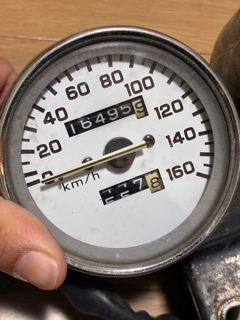 ホンダ GB250 クラブマン 純正スピードメータータコメーター 白パネル