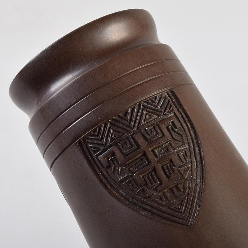 茶道具 釜師 角谷與兵衛造 唐銅柄杓立 共箱 C R9238 - メルカリ