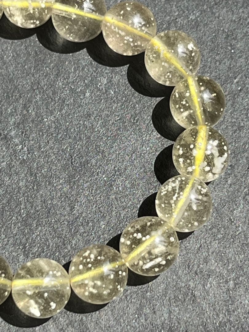 鑑別書付き　リビアングラス　10.4〜10.7㎜　ブレスレット　　№5