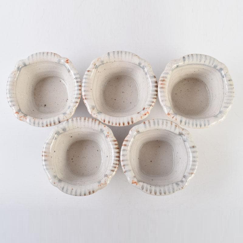 和食器 茶懐石 志野焼 加藤十右衛門 向付 五客 共箱 C 9015 - メルカリ