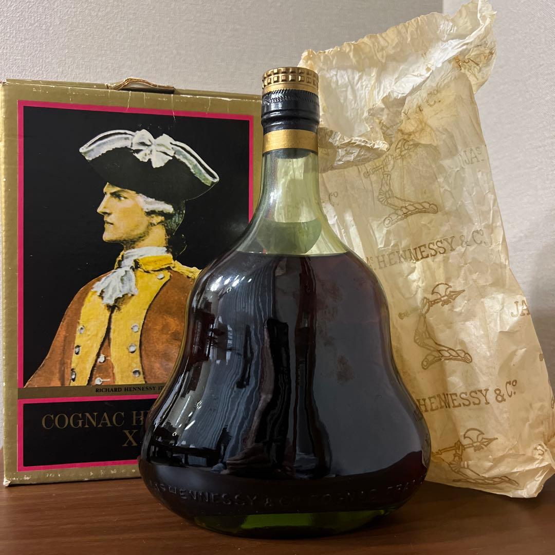 希少 旧ボトル Hennessy XO 金キャップ JA's 箱付 - メルカリ