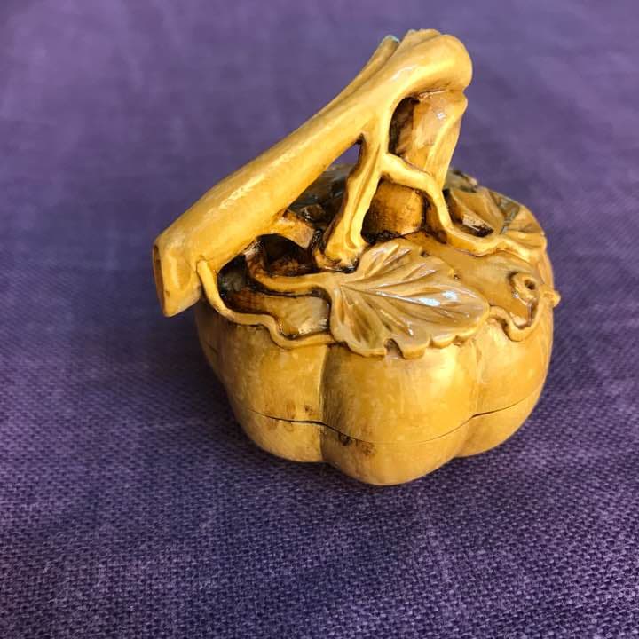 香合 木彫り 骨董 アンティーク 小物入れ