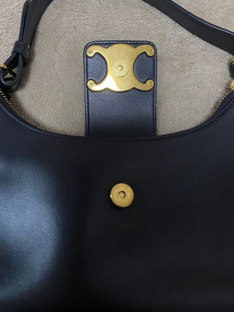 セリーヌ ミディアム AVAトリオンフ バッグ スムースカーフスキン ブラッグ