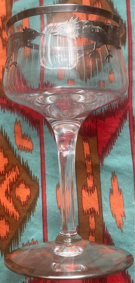 アンティーク ビンテージ 骨董 シルバー オーバーレイ クリスタル