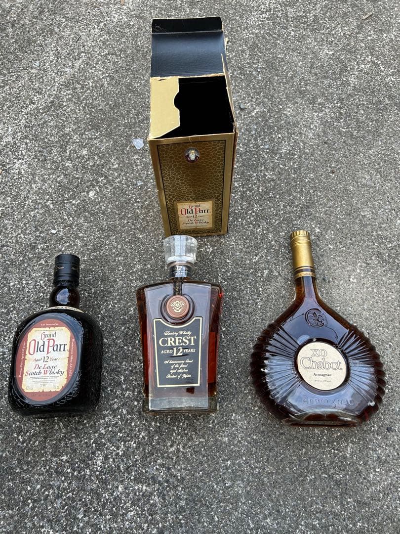 酒　XO chabot CREST12 OLDPARR 3点出品 酒 XO chabot CREST12 OLDPARR 3点出品 酒 XO chabot CREST12 OLDPARR