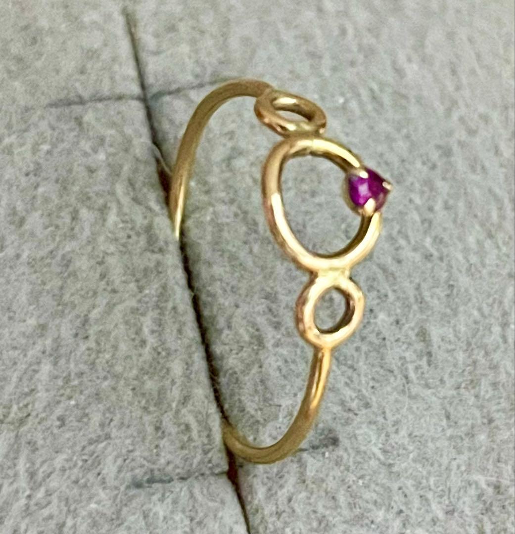 k18金ルビーリング