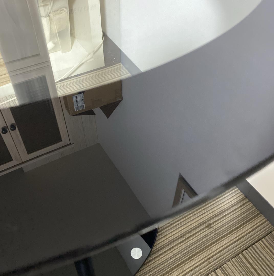 naonao1788　ガラス丸テーブル IKEAローテーブル2点セット