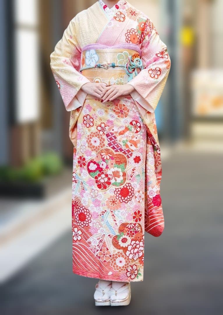 ≪美品≫正絹 振袖9点フルセット【916】【155cm~165cmの方用】 - メルカリ