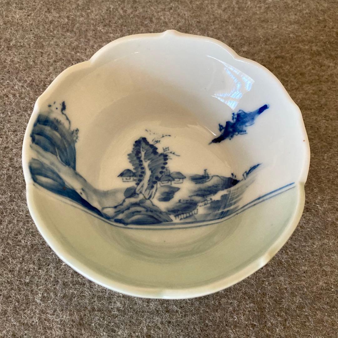 小鉢　骨董　古美術　古陶磁　染付　青花　手描き　レトロ　まとめ売り　アンティーク