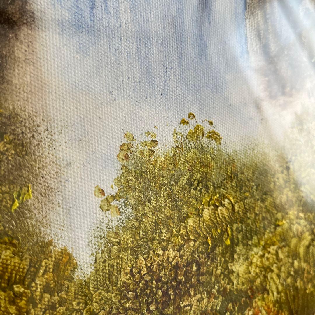 絵画　【山々の水に満たされ貯まりゆく】