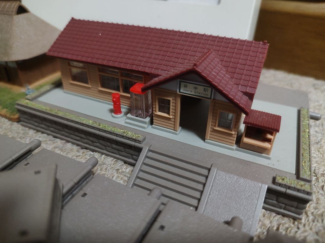 鉄道模型セット 駅舎 プラットフォーム Nゲージ