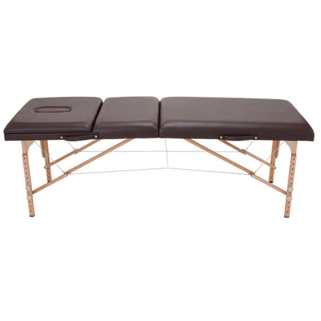 リクライニング 折りたたみベッド エステ用 ブラウン 180cm
