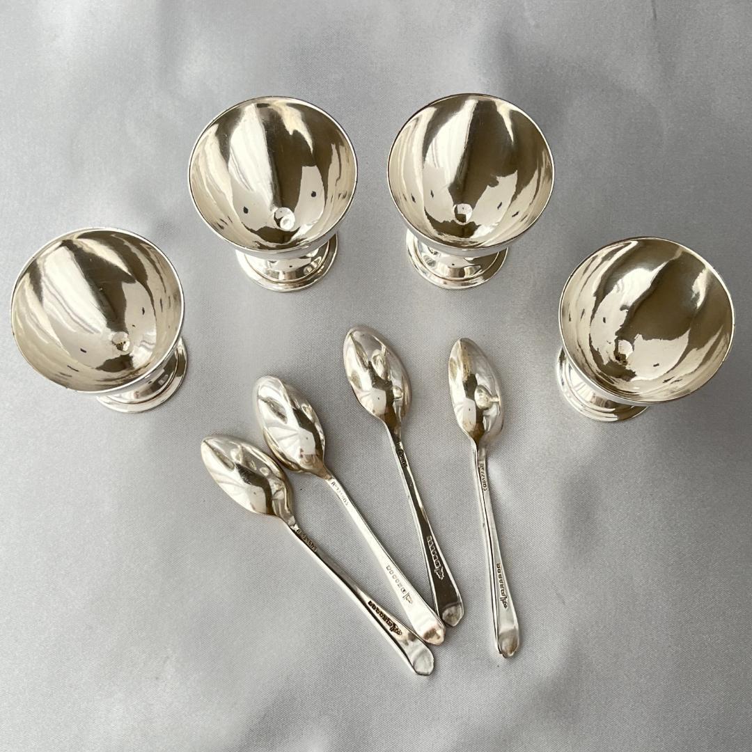 【Walker & Hall】 アールデコ エッグセット エッグカップ