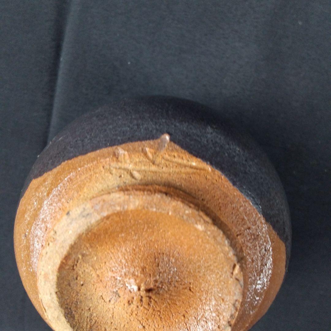 唐津焼　西岡良弘　氏作　黒唐津湯呑み茶碗　湯呑み茶碗